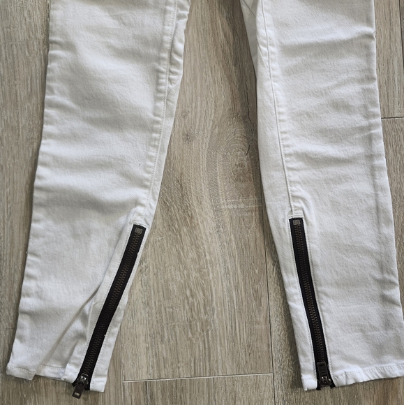 Rag & Bone Womans White High Rise Biker Jean NWT (24) - Picture 5 of 12
